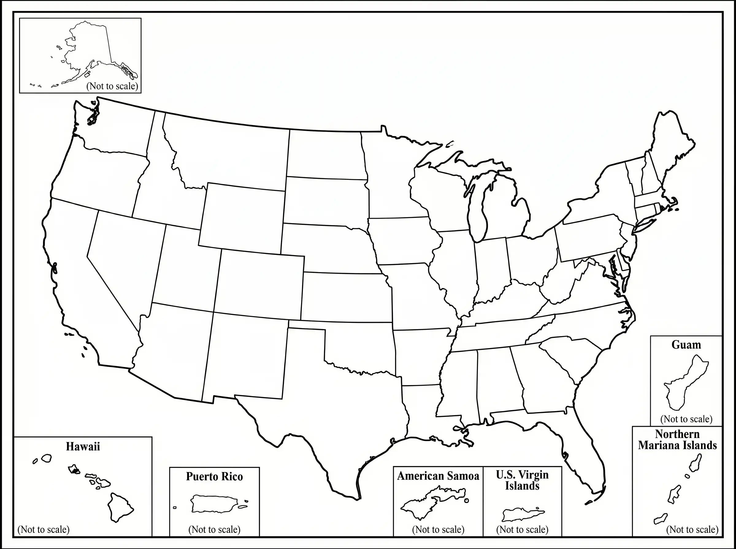 USA Outline Map