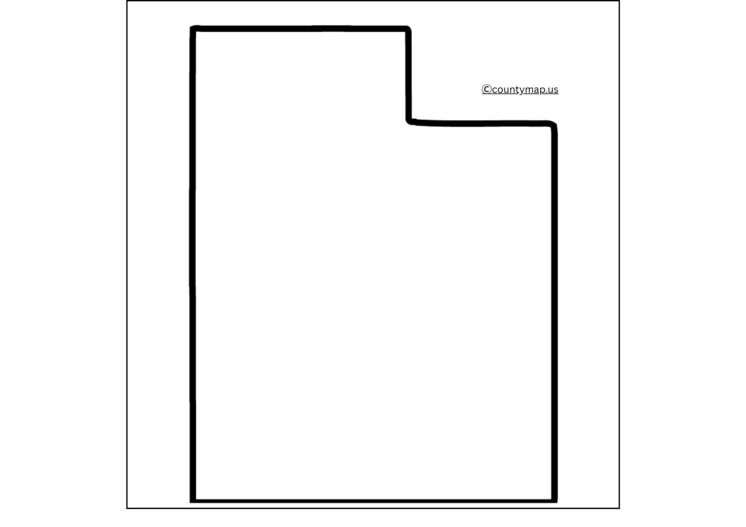 Blank Utah Map