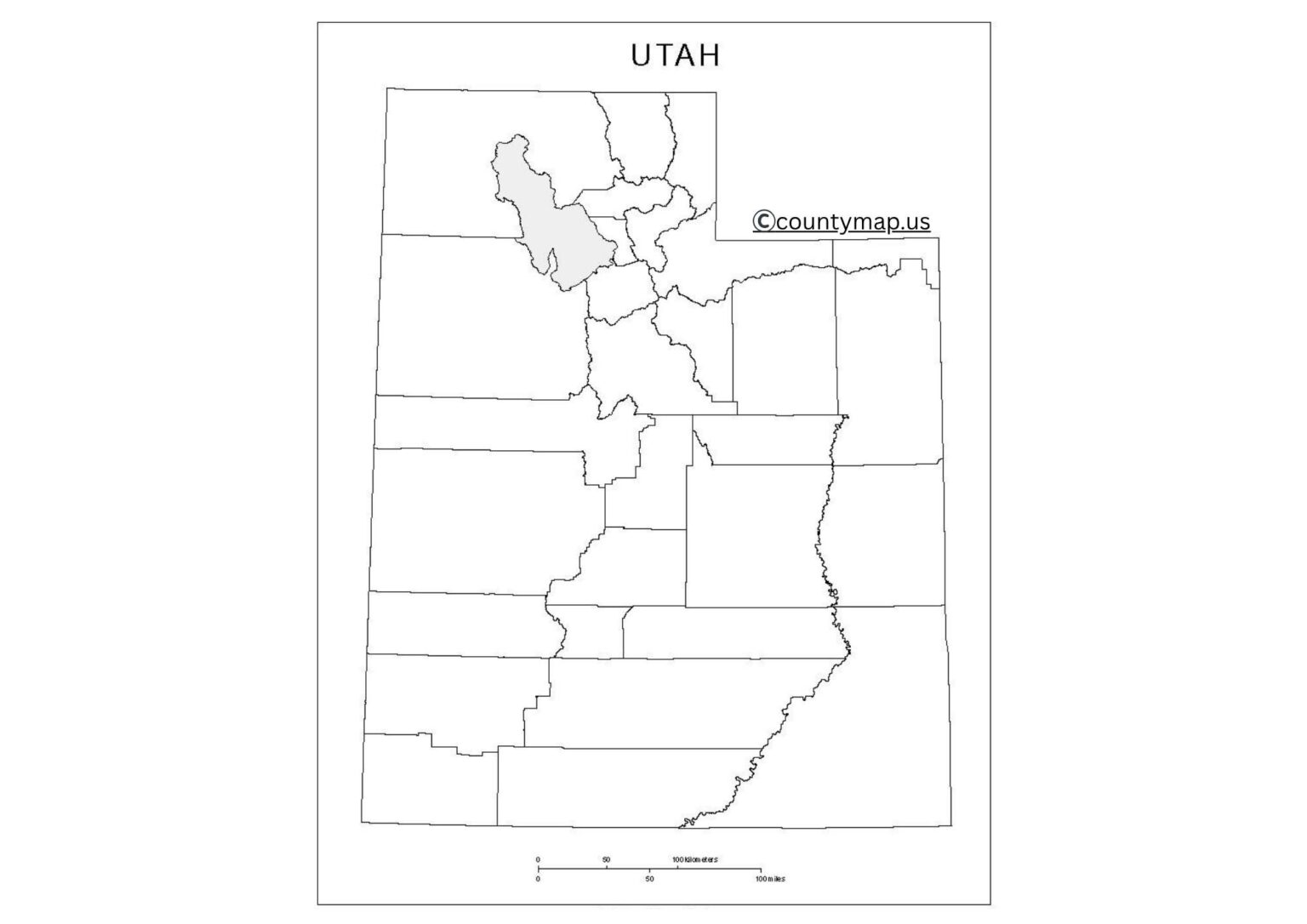 Blank Utah Map