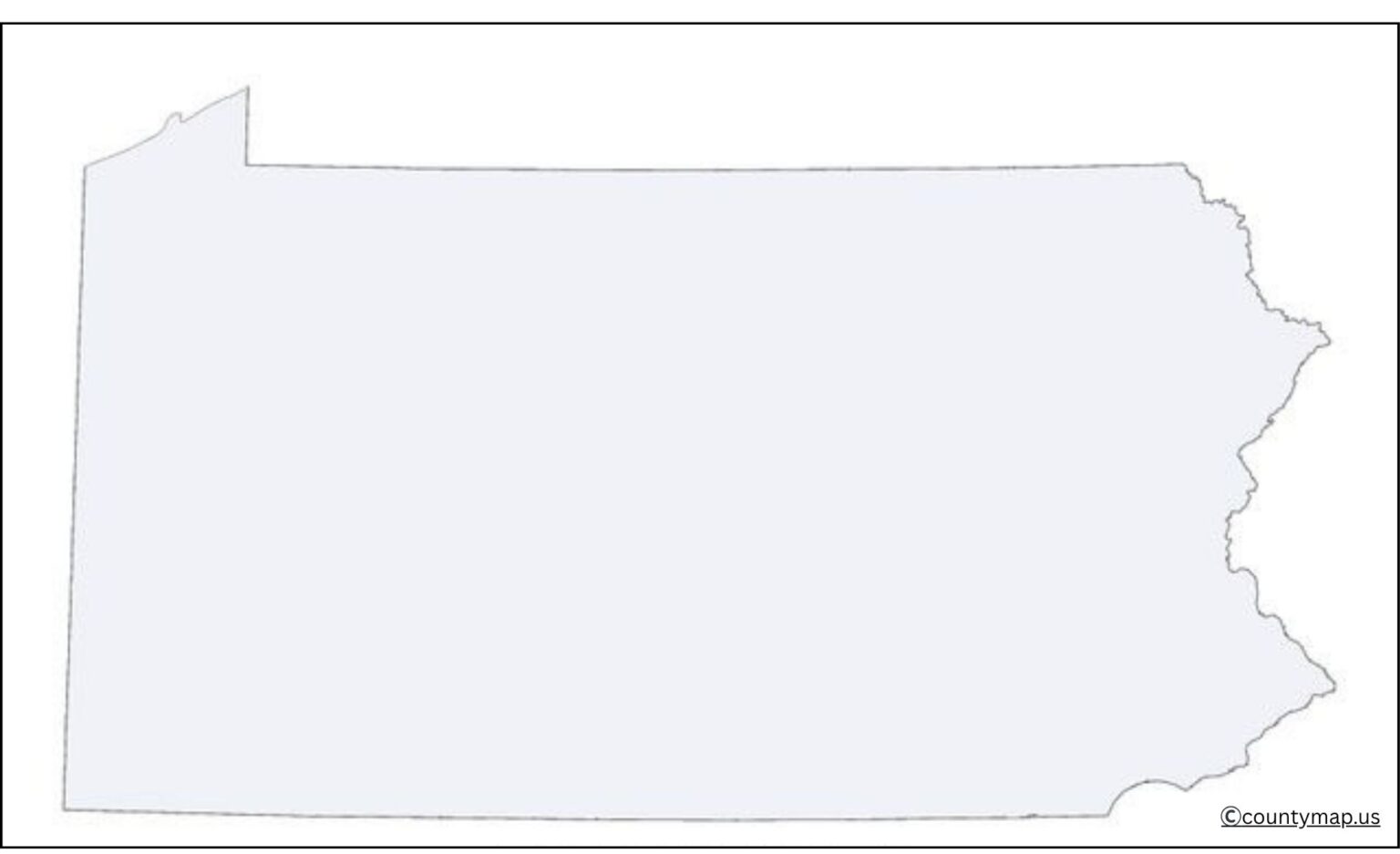 Blank Pennsylvania Map