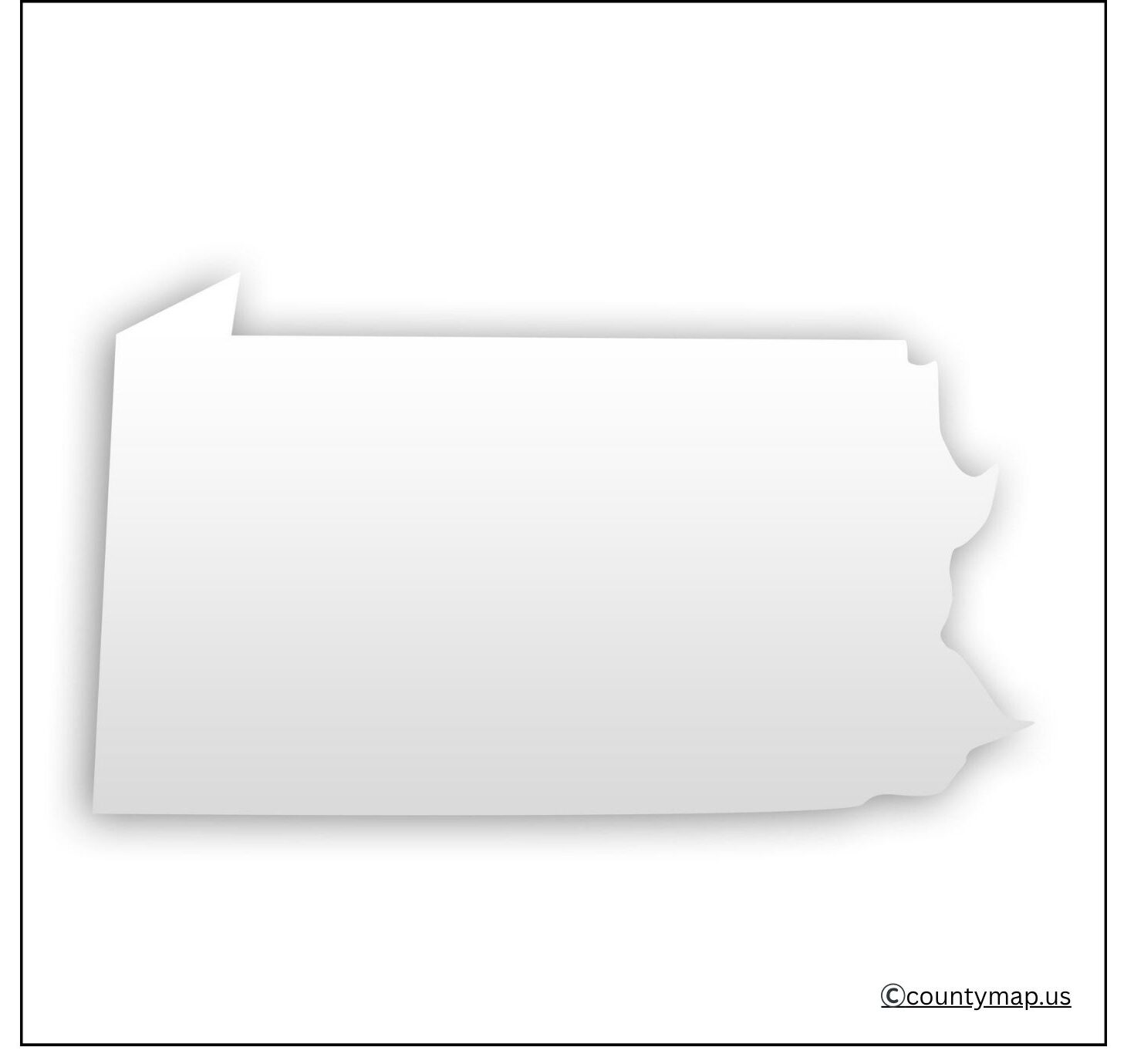 Blank Pennsylvania Map