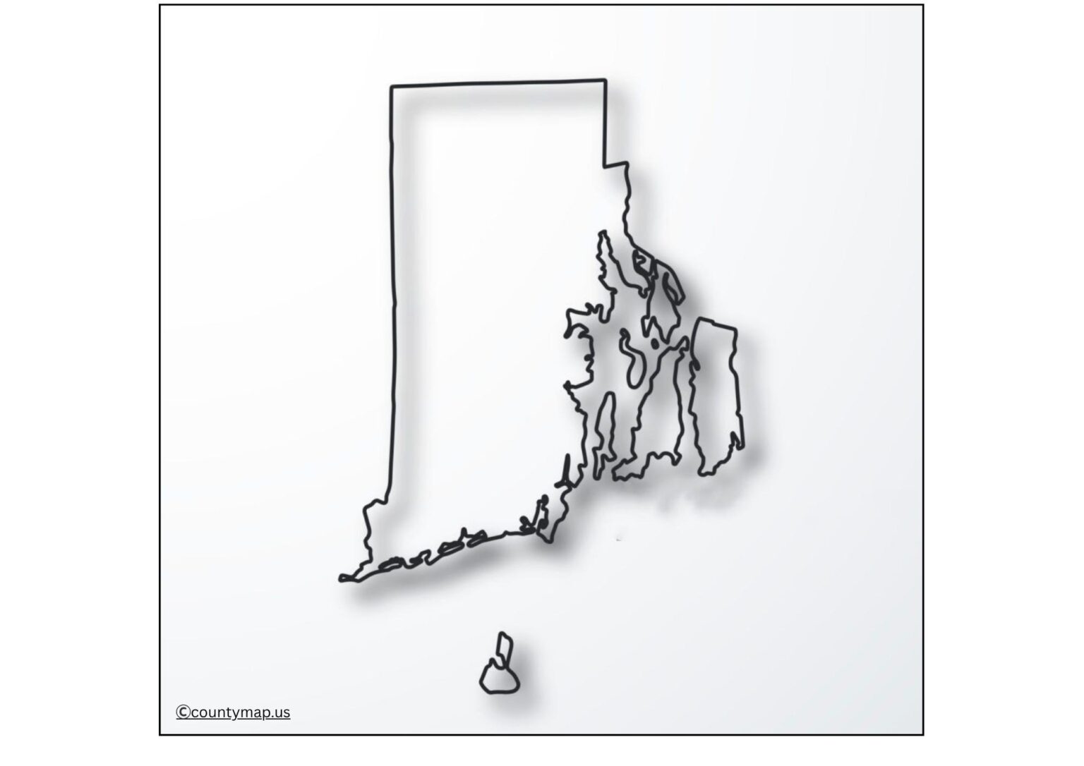 Blank Rhode Island Map
