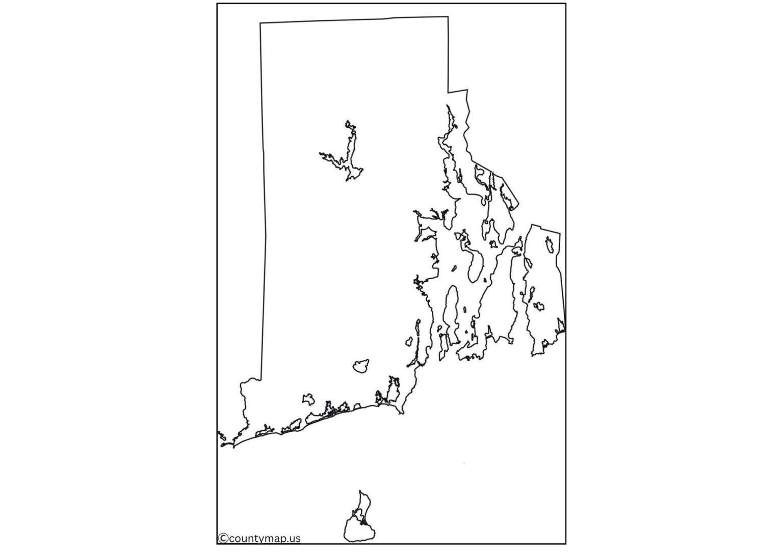Blank Rhode Island Map