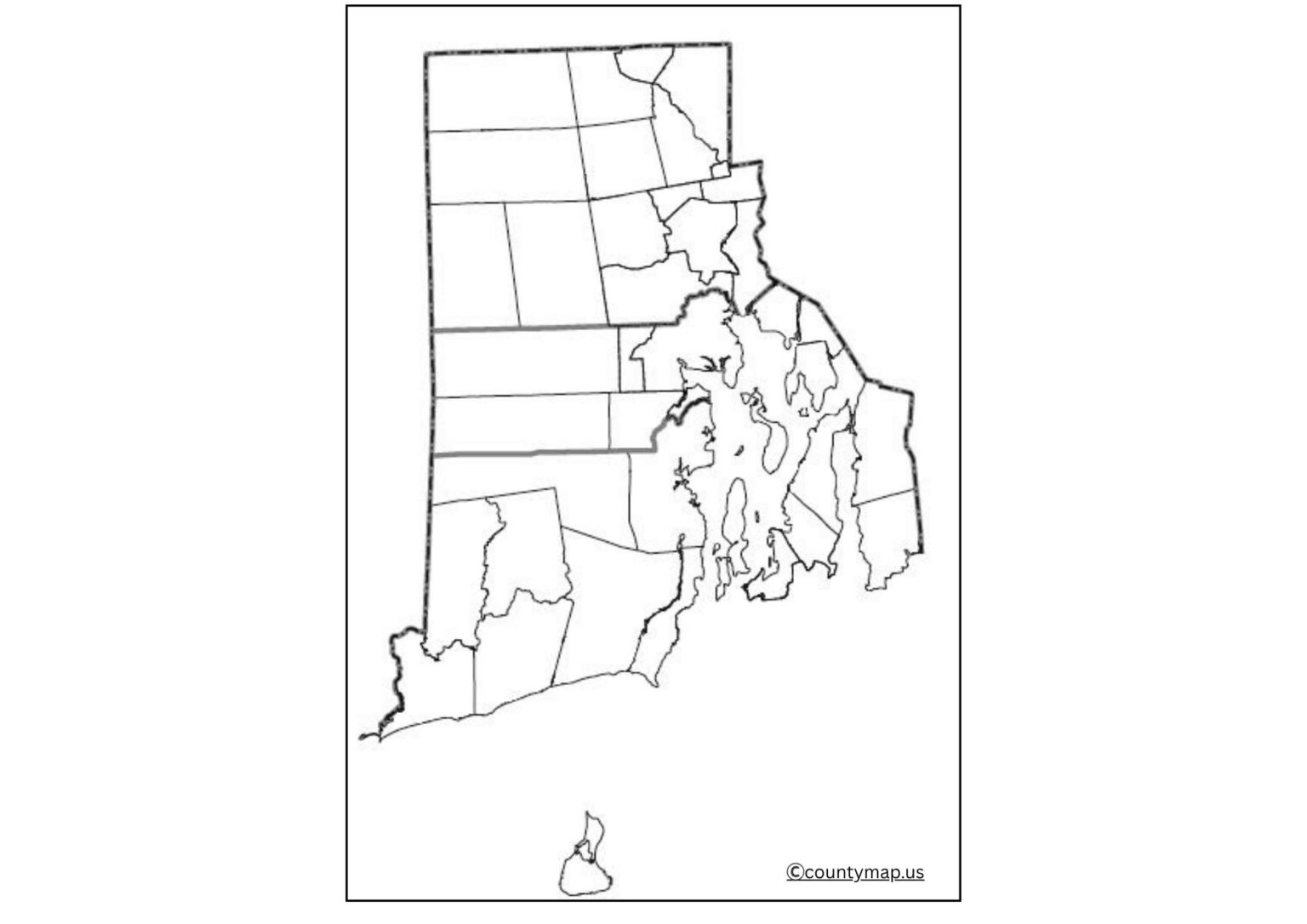 Blank Rhode Island Map