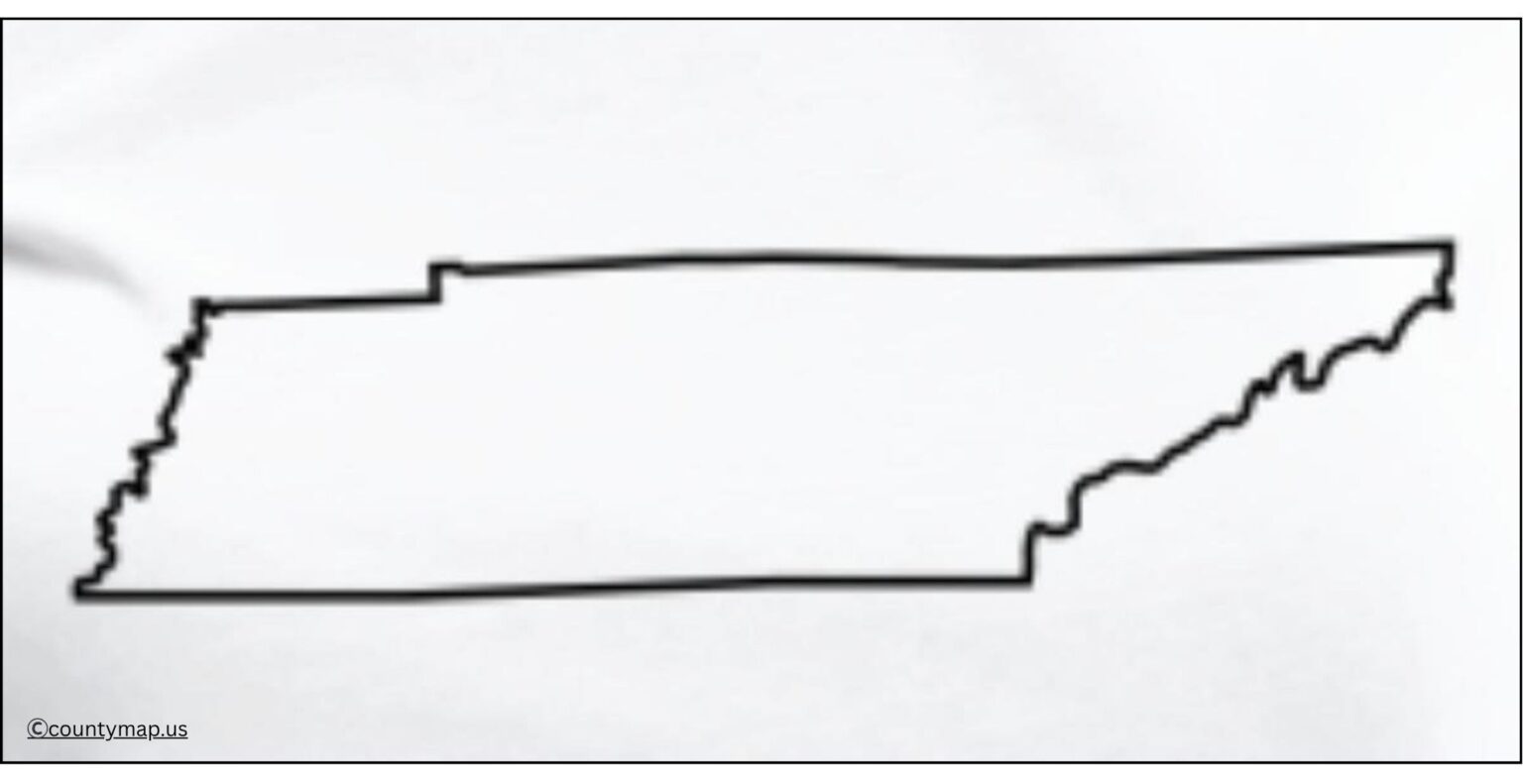 Blank Tennessee Map