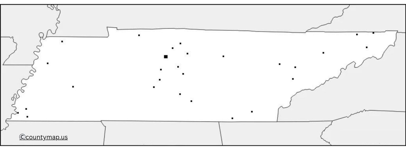Blank Tennessee Map
