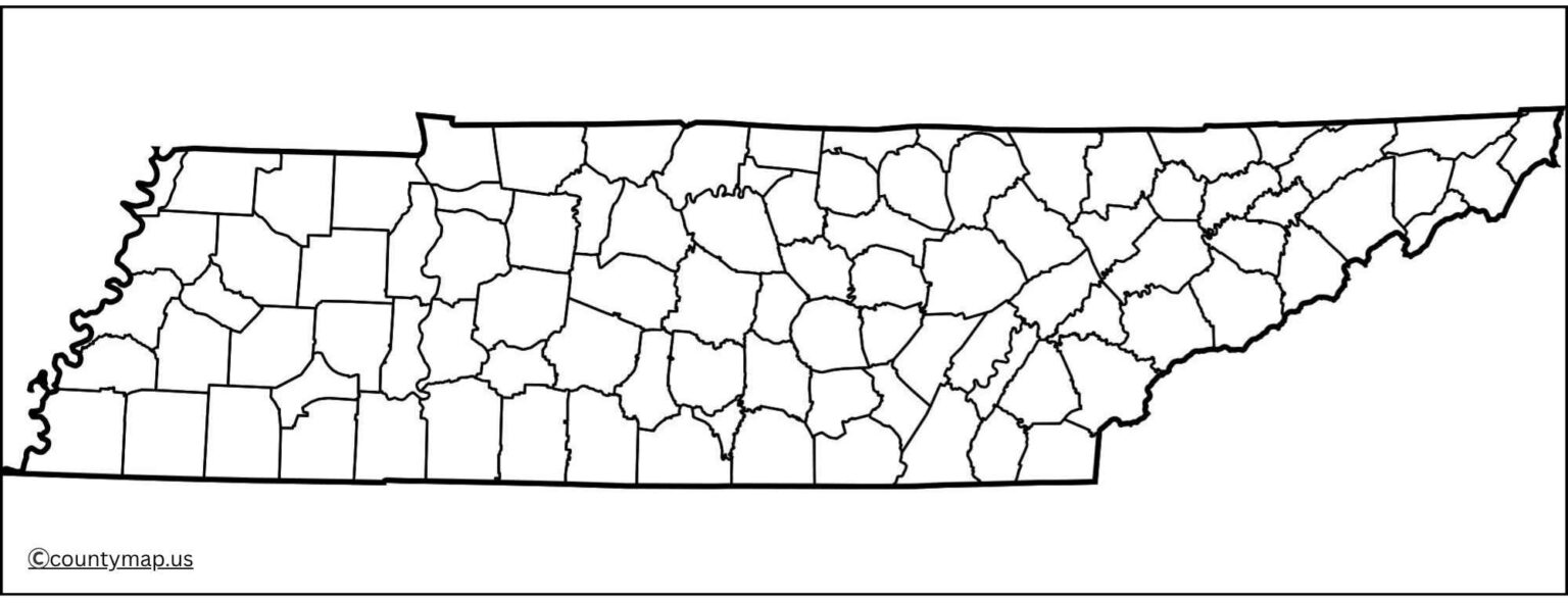 Blank Tennessee Map