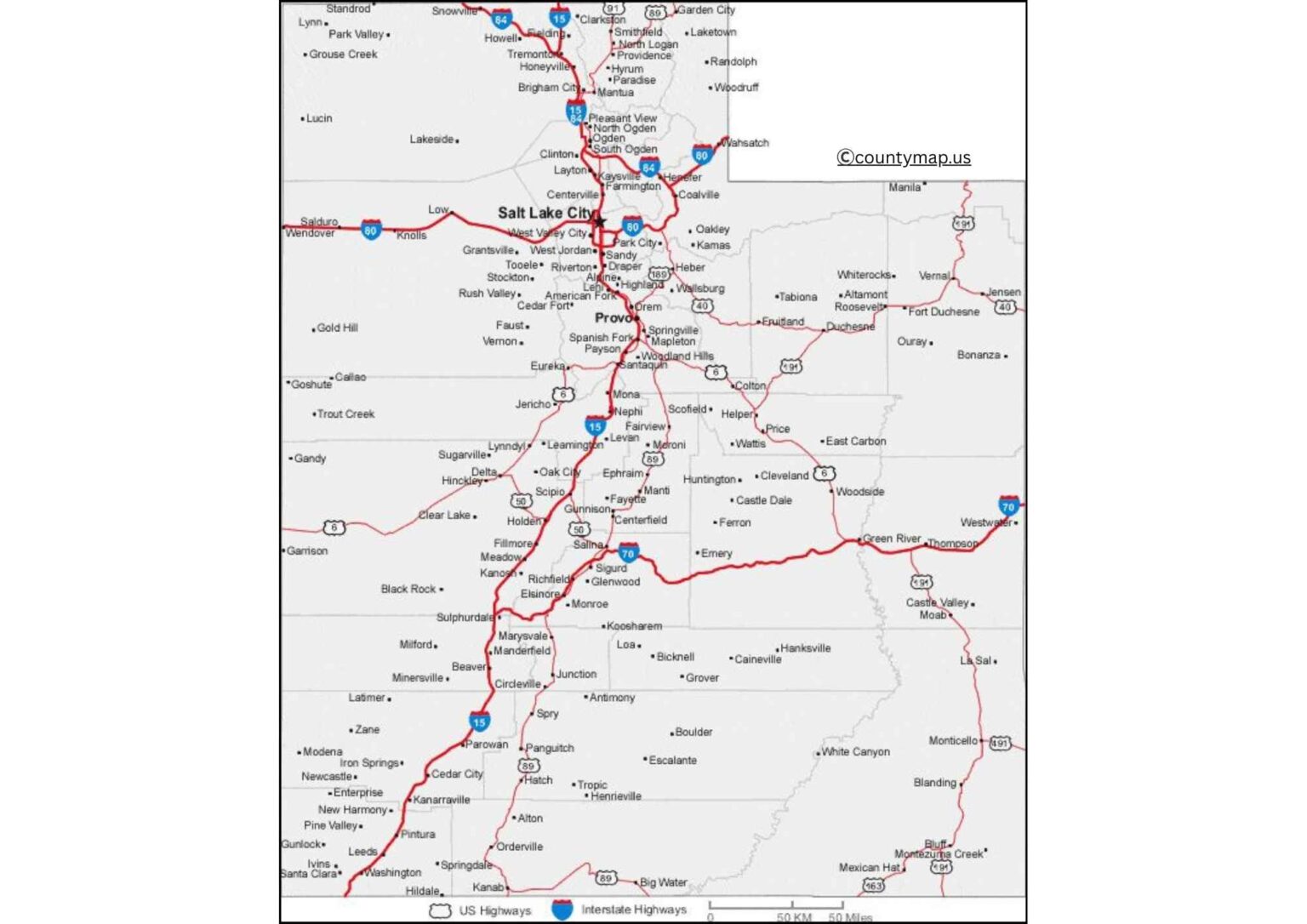 Utah County Map