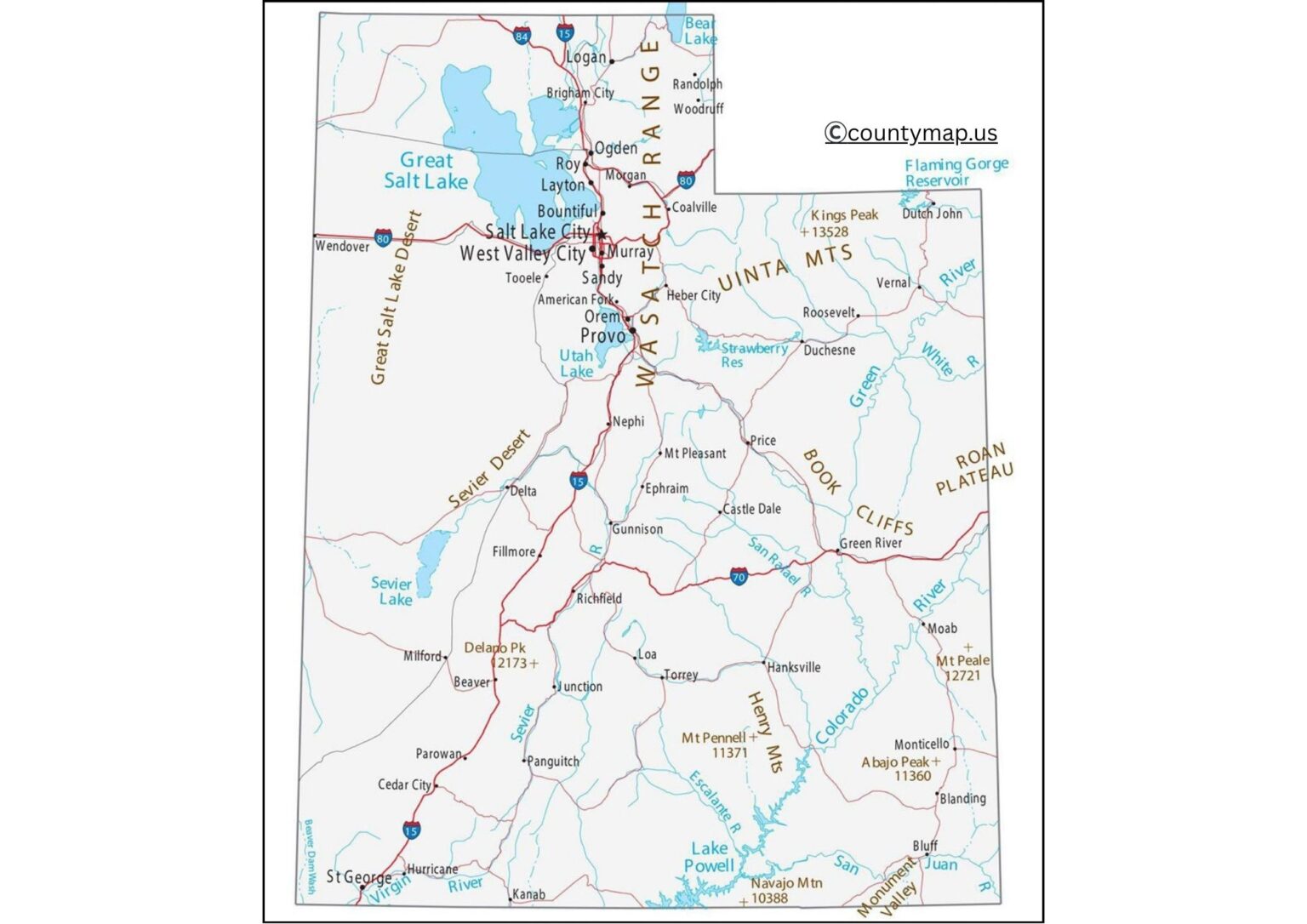 Utah County Map