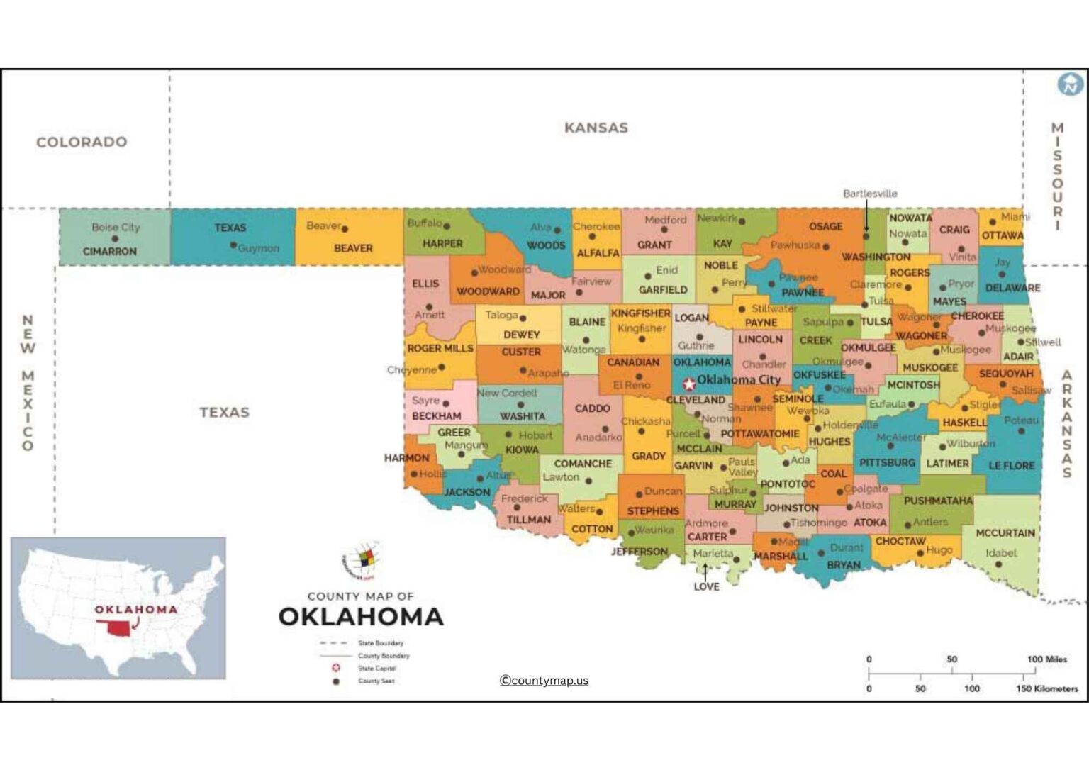 Oklahoma County Map
