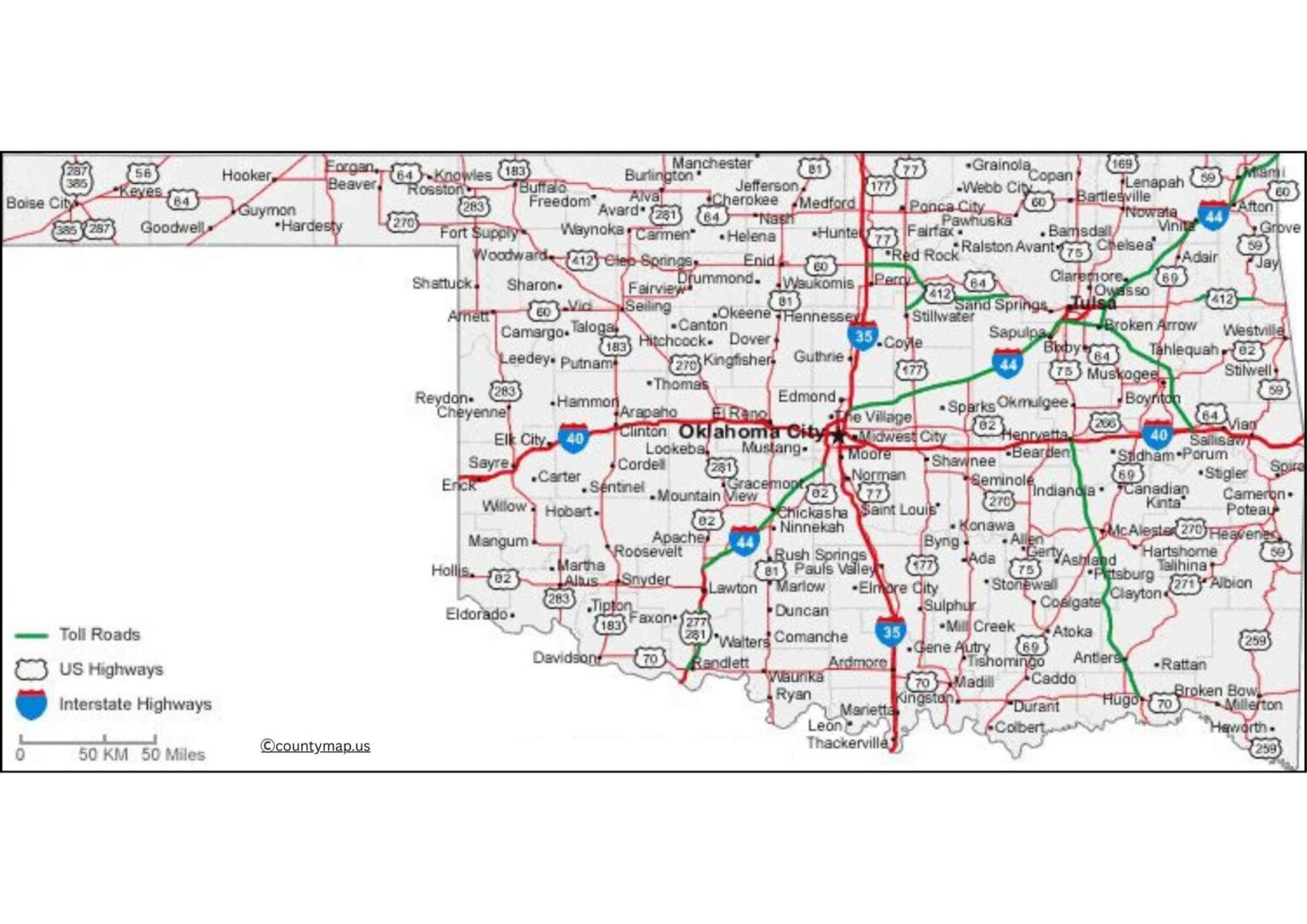 Oklahoma County Map