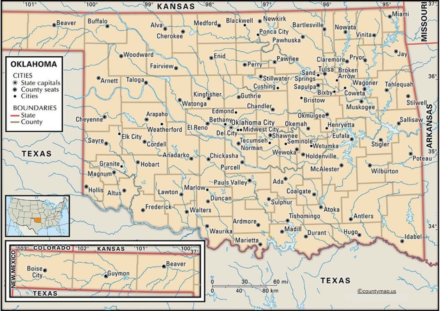 Oklahoma County Map