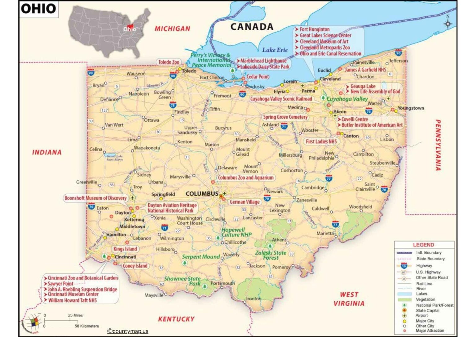 Ohio County Map