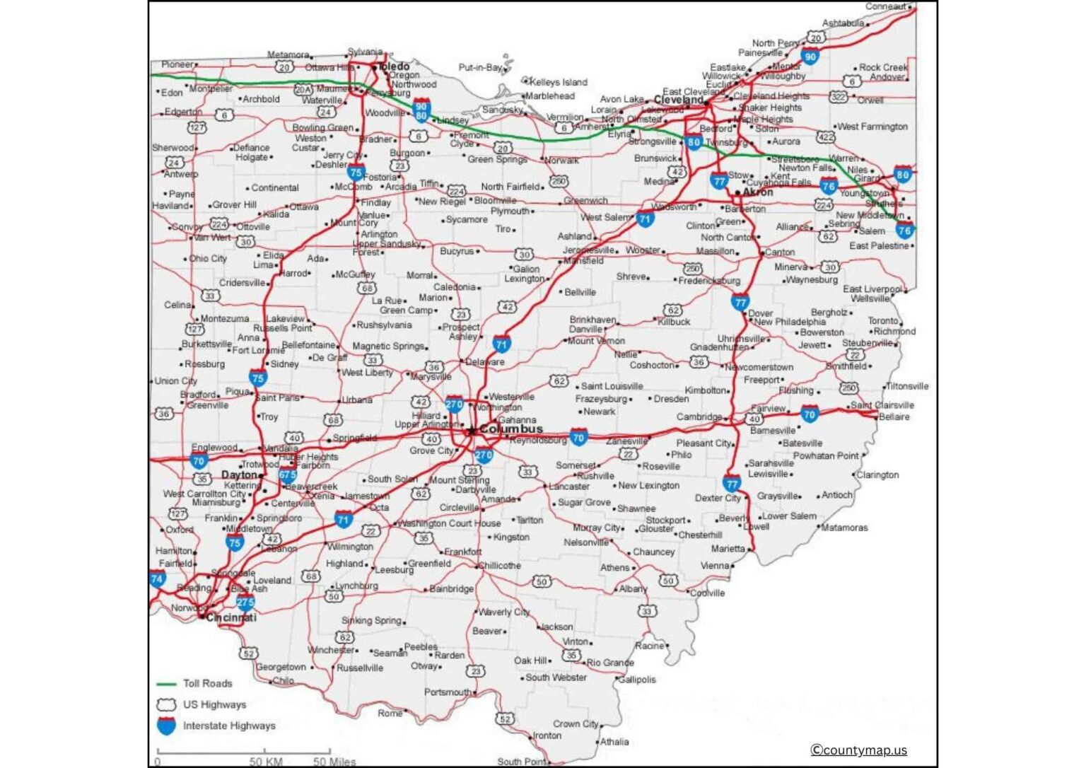 Ohio County Map