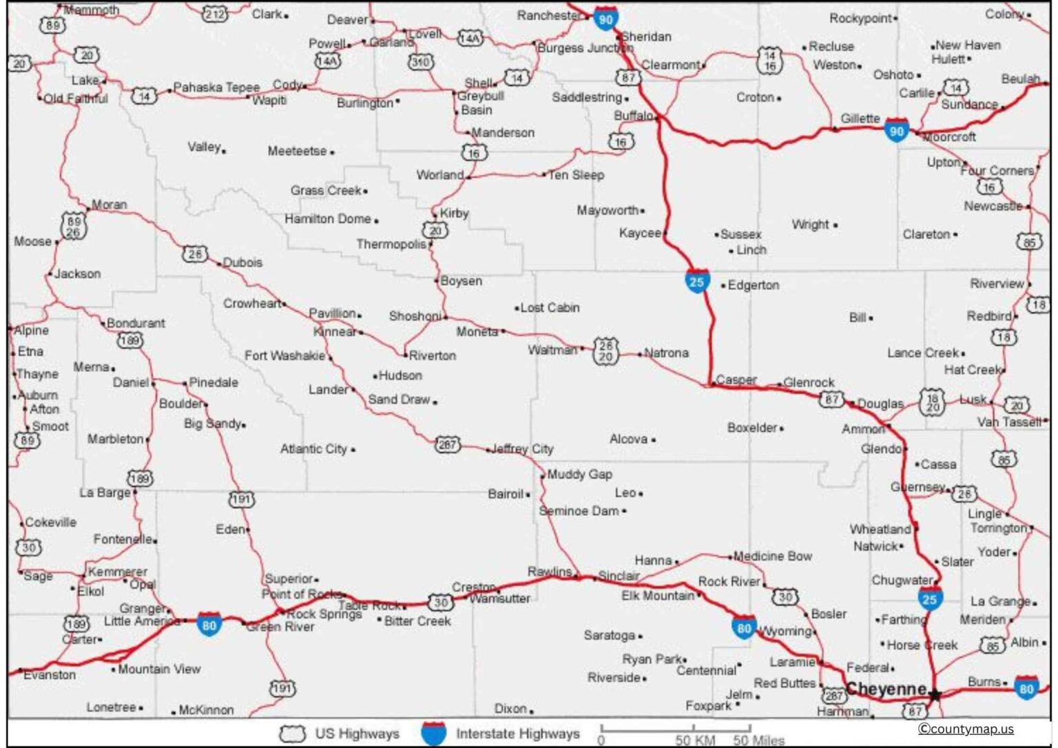 Wyoming County Map