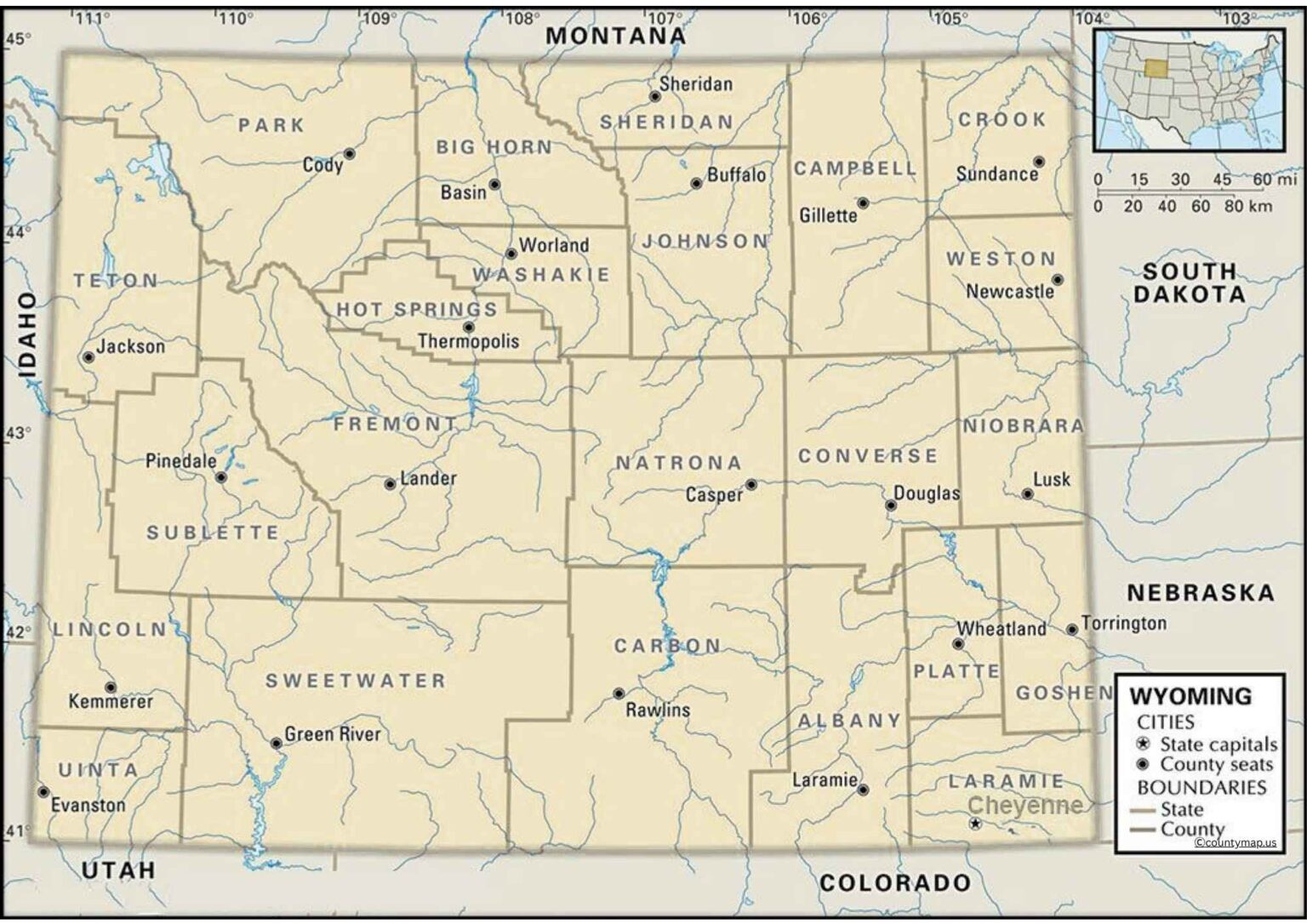 Wyoming County Map
